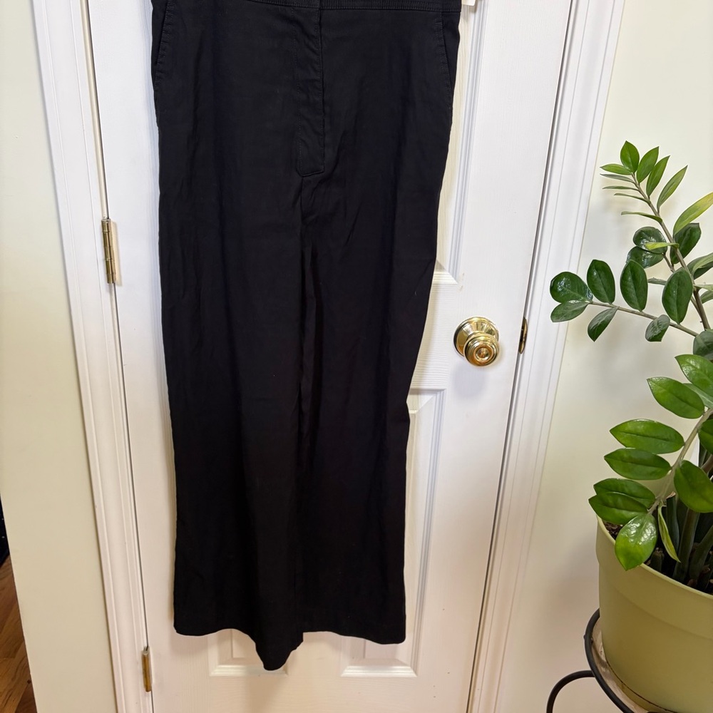 NWT Anthropologie Maueve Black Colette Wide leg Jumpsuit 12 - Picture 7 of 8